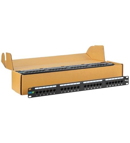 PATCH PANEL, CAT 5E, 24-PORT, 1RMS, 6 PK