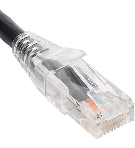PATCH CORD,CAT 6, CLEAR BOOT,7',10PK,BK