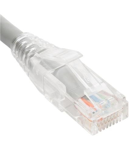 PATCH CORD CAT6 CLEAR BOOT 14' GRAY