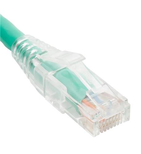 PATCH CORD, CAT 6, CLEAR BOOT,1',10PK,GN