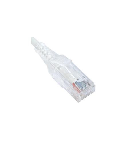 PATCH CORD, CAT 6 SLIM CLEAR SR 10FT WH