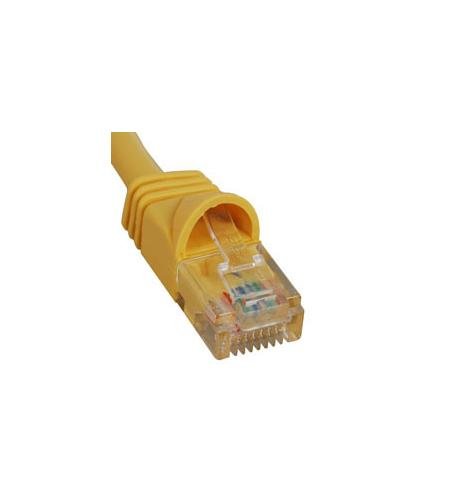PATCH CORD, CAT 6, MOLDED BOOT, 14' YL