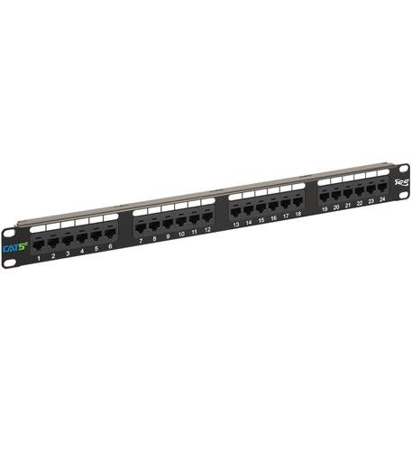 PATCH PANEL, CAT 5e, 24-PORT, 1 RMS