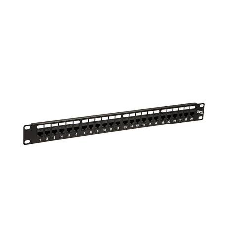 PATCH PANEL,CAT 6, FEED-THRU 24-P,1RMS