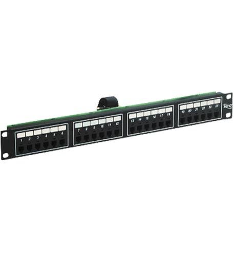 PATCH PANEL,F/TELCO,6P2C,24-PORT,1RM