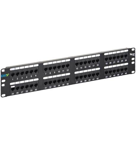 Patch Panel 48PT, CAT5E, 2RMS