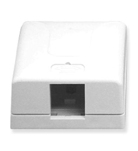 SURFACE MOUNT BOX, 1-PORT, WHITE