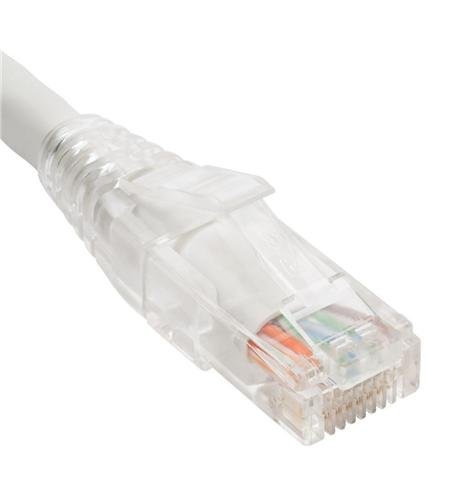 PATCH CORD CAT6 CLEAR BOOT 10' WHITE