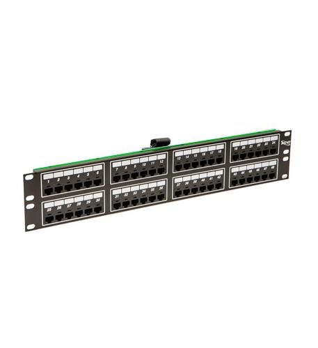PATCH PANEL, TELCO, 8P2C, 48-PORT, 2 RM