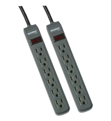 2 Pack Power Strips with 3ft Cord, 241J