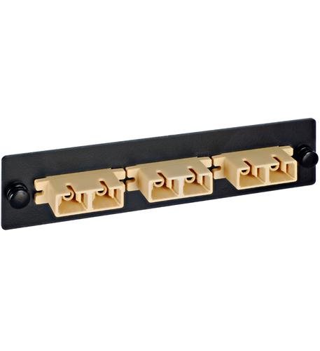 ADAPTER PANEL, 6-DUPLEX SC, METAL, BLACK
