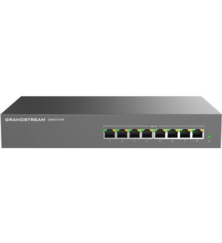 Unmanaged Switch, 8 x GigE POE Ports