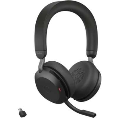 Jabra Evolve2 75 Wireless On-ear Stereo Headset with Charging Stand