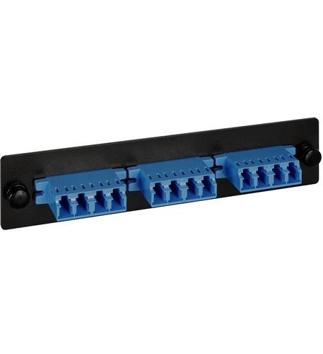 LGX ADAPTER PANEL, 3 QUAD LC,12F,BLUE,SM