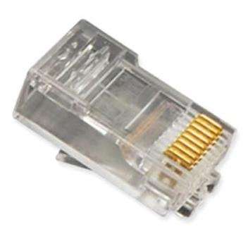 PLUG, 8P8C, OVAL ENTRY, STRANDED, 100PK