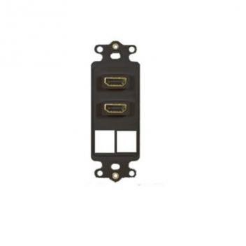 INSERT DECOREX 2-PORT DUAL HDMI BLACK
