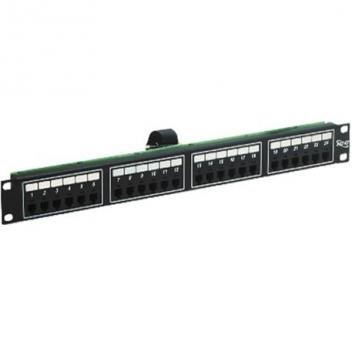 PATCH PANEL,F/TELCO,6P2C,24-PORT,1RM