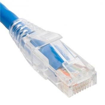 PATCH CORD, CAT 6,CLEAR BOOT,10',25PK,BL