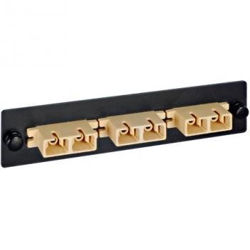 ADAPTER PANEL, 6-DUPLEX SC, METAL, BLACK