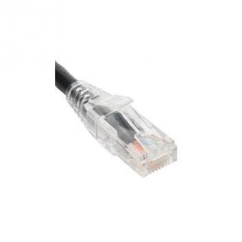PATCH CORD CAT5e CLEAR BOOT 10FT BLACK s