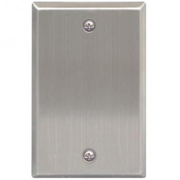 FACEPLATE 1 GANG BLANK STANLESS STEEL