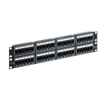 PATCH PANEL, CAT 6, 48-PORT, 2 RMS